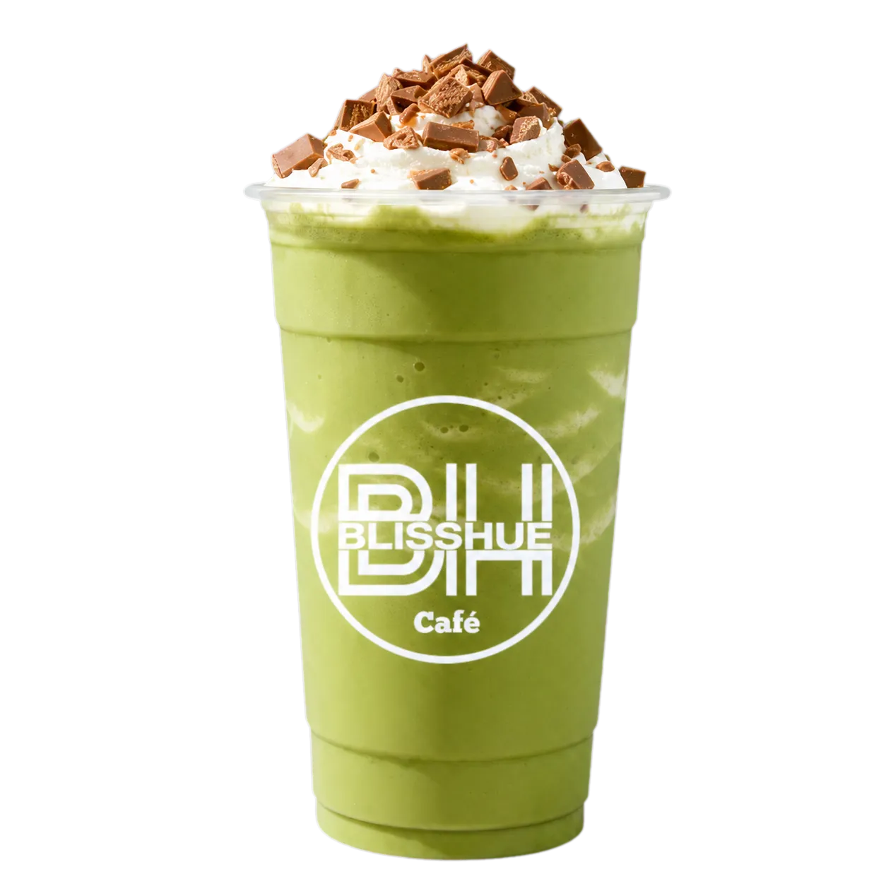 Real Blisshue Matcha Kitkat frappe